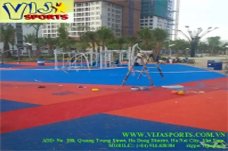 THI CÔNG SÀN CAO SU EPDM TẠI KĐT PACK HILL