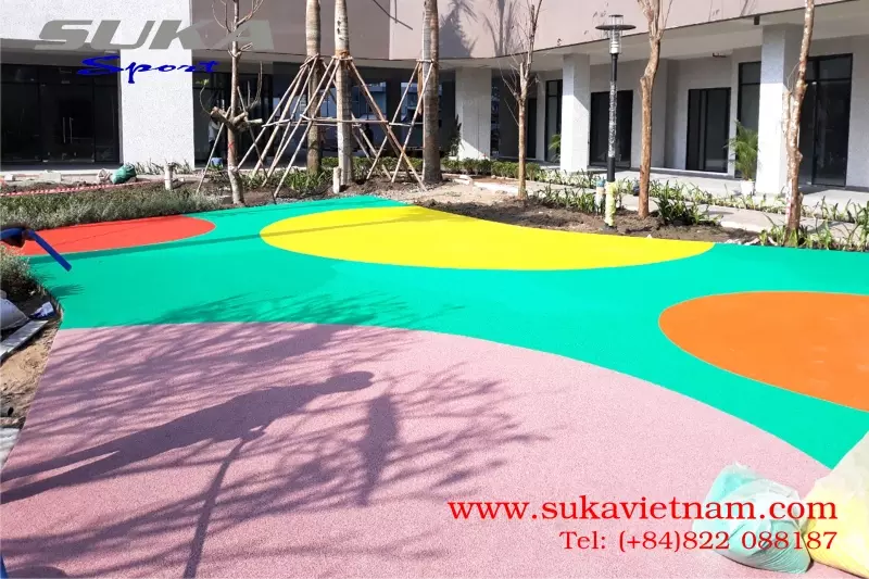 THI CÔNG THẢM CAO SU GIẢM CHẤN TẠI MIZUKI PACK, BÌNH CHÁNH